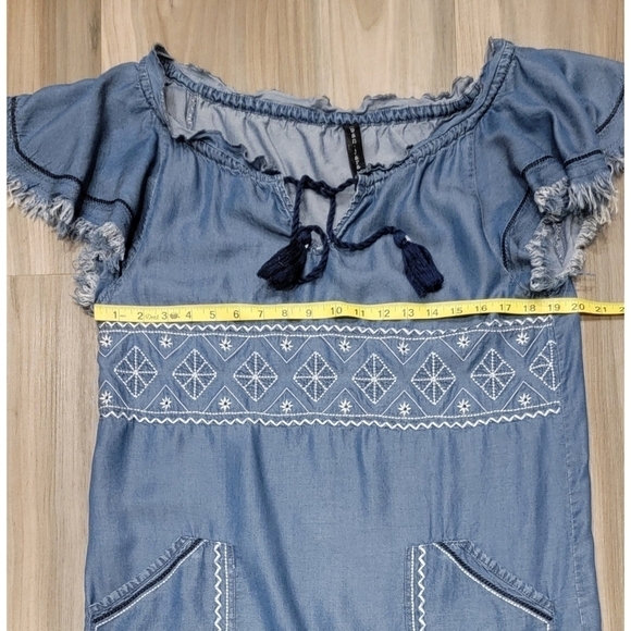 Ban Jara Denim Embroidered Dress - Picture 2 of 6